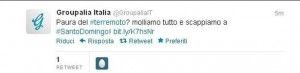 "Terremoto? Andiamo a Santo Domingo"<br />la gaffe di Groupalia su Twitter