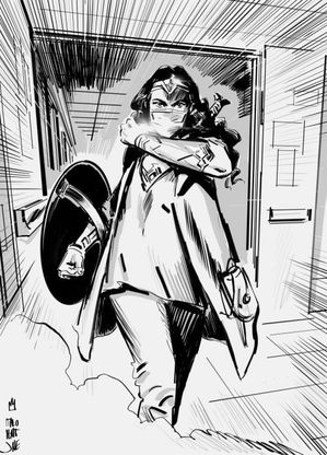 Un disegno contro la paura: Wonder Woman, tributo alle donne che combattono il virus