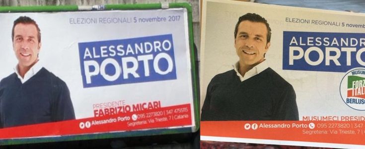 Il candidato "double face": stessi manifesti, in uno sostiene Micari nell'altro Musumeci 