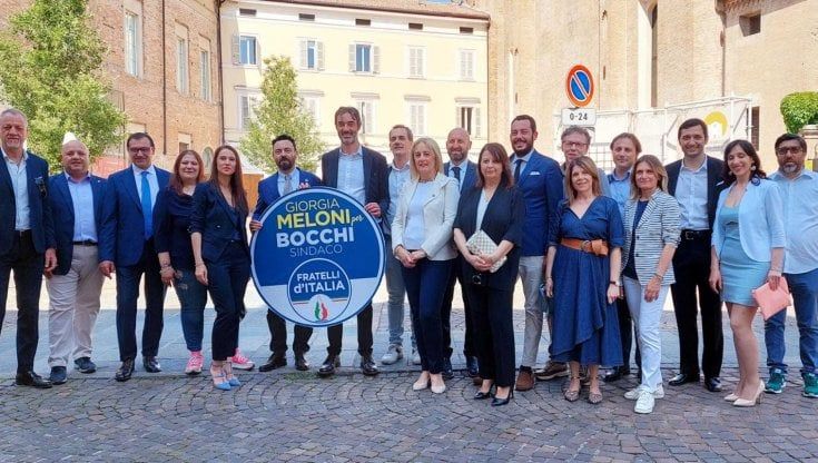 I candidati a Parma della lista di Fratelli d'Italia a sostegno di Priamo Bocchi