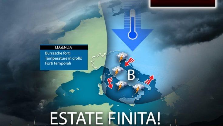 Previsioni meteo, nubifragi e crollo delle temperature: nel weekend l'estate è finita