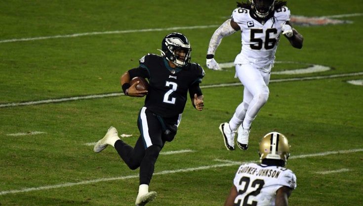 Nfl, sorpresa Hurts, gli Eagles fermano la corsa dei Saints