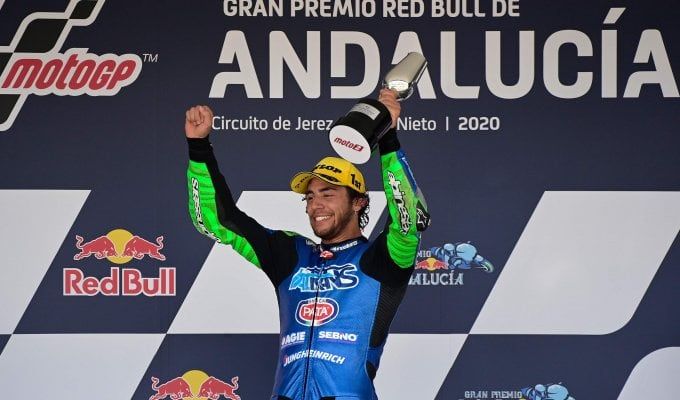 Moto2 Jerez, tripletta italiana: Bastianini fa festa con Marini e Bezzecchi