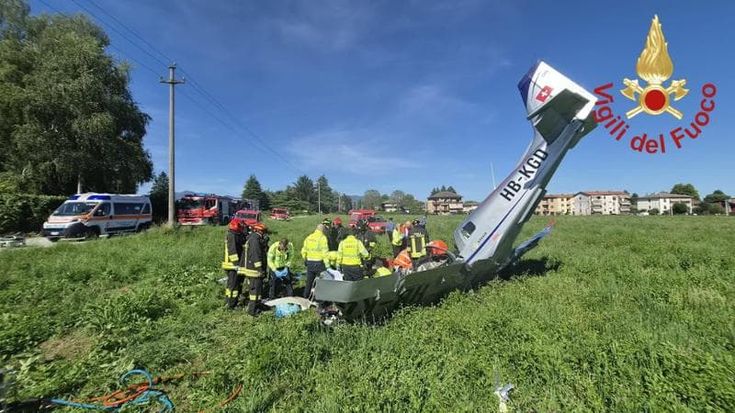 Cade un aereo da turismo nel Comasco: gravissimi due uomini di 58 e 55 anni