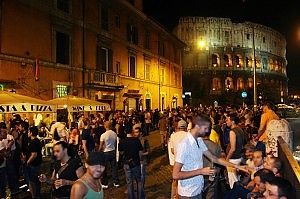Manifestazione contro l'omofobiain Via San Giovanni in Laterano