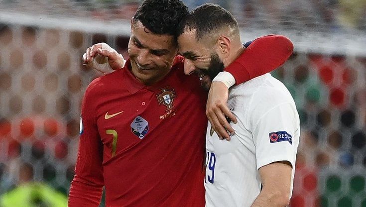 Europei: la reunion di Ronaldo e Benzema, gemelli separati con l'eterno vizio del gol