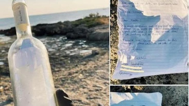 Il messaggio in bottiglia di una bimba tedesca arriva fino a Mola di Bari, il sindaco le invia in dono il puzzle di un polpo e la invita: “Sarete i benvenuti”
