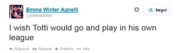 La moglie di Agnelli vs Totti: "Se ne vada e giochi nel suo campionato"