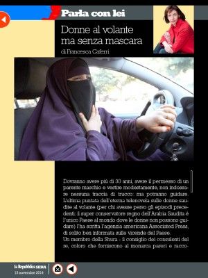 Donne al volante ma senza mascara