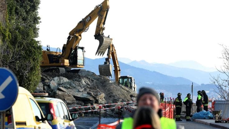 Frana di Arenzano, anche l’esplosivo per la messa in sicurezza