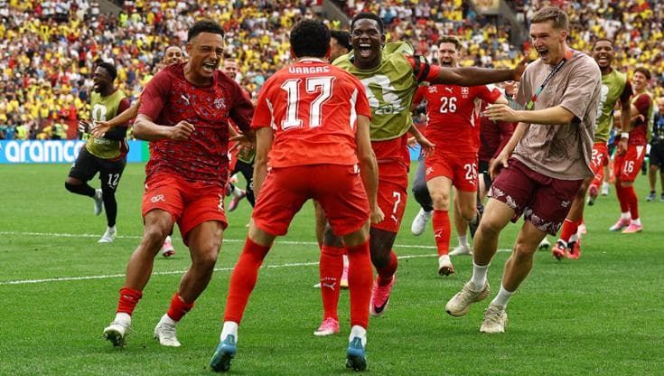 Svizzera ai quarti, Colombia battuta 4-3 ai calci di rigore