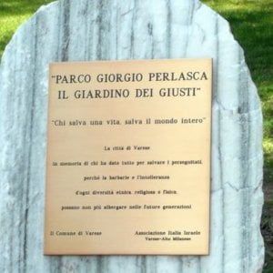 Varese, rubata dal Giardino dei Giusti la targa di Giorgio Perlasca