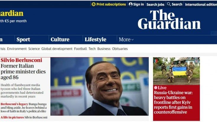 Ecco tutte le reazioni alla morte di Berlusconi sulla stampa estera: da "patriarca della politica italiana" a "portavoce di Putin"