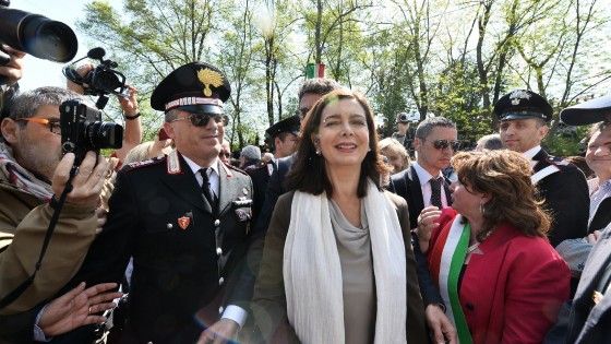 25 aprile, la Boldrini a Marzabotto: "Non si gioca con la Shoah"