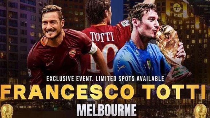Lo strano viaggio di Francesco Totti a Melbourne: pranzo a pagamento per un selfie e un autografo dell’ex capitano