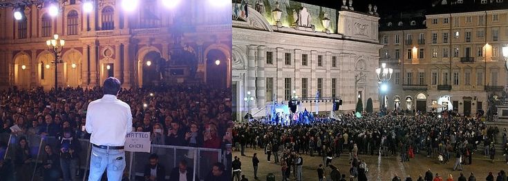 Salvini a Torino, il comizio in piazza è un flop