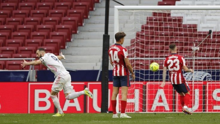 Derby di Madrid nel segno dei bomber, Benzema risponde a Suarez: Atletico-Real 1-1