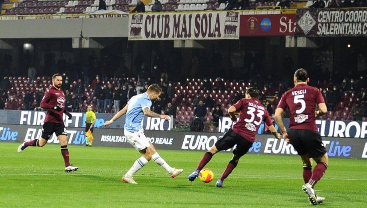 Salernitana-Lazio 0-3, a Immobile bastano 10': campani inconsistenti