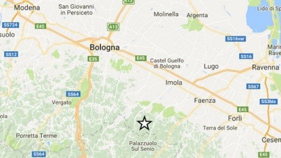 Scossa di 3.7 nella notte nell'Appennino bolognese