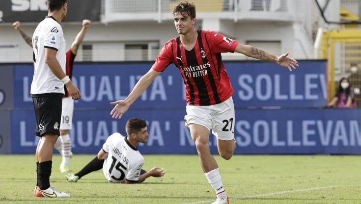 Spezia-Milan 1-2, Diaz salva la festa di Daniel Maldini