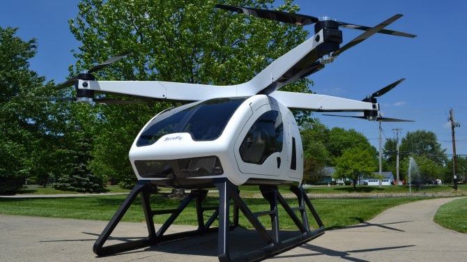 Ecco il SureFly, il drone volante che porta pilota e passeggero