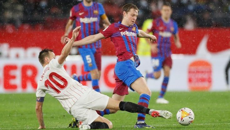 Il Siviglia resiste in dieci: 1-1 con il Barcellona, è a -5 dal Real Madrid