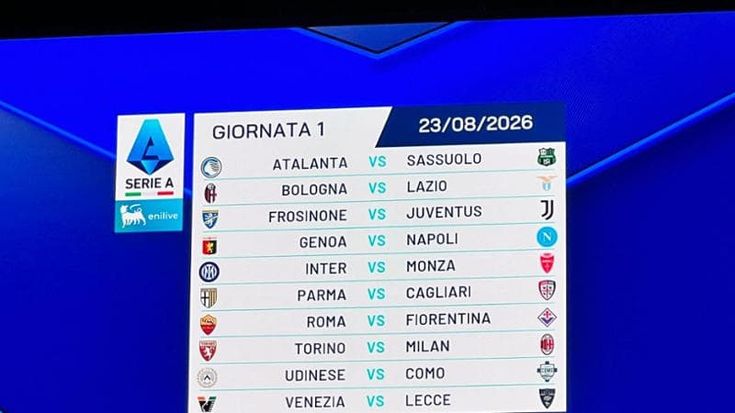 Calendario di serie A 2026/27, il sorteggio: alla 10a derby di Milano e Juve-Napoli