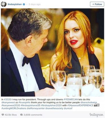 Usa, da 'mean girl' a presidente degli Stati Uniti: la candidatura di Lindsay Lohan
