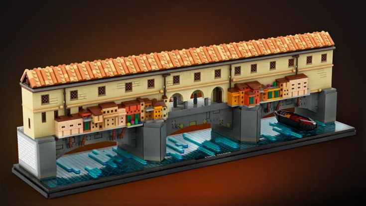 Ponte Vecchio fatto con i mattoncini. La proposta di uno studente belga alla Lego