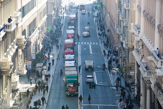 La protesta degli autotrasportatori