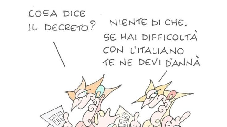 Il decreto scuola: la vignetta di Ellekappa