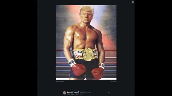 Usa, Trump twitta autoritratto versione Rocky: ironia social