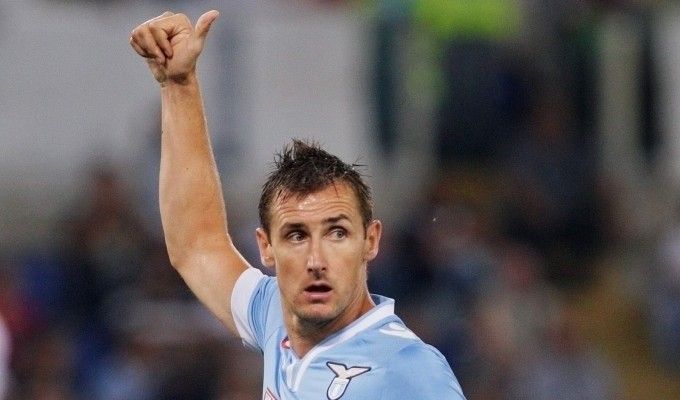 Lazio, si rivede Klose: quasi pronto per l'Atalanta