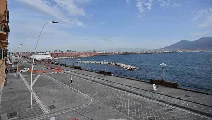 Napoli, cantiere lungomare: completato il tratto di via Nazario Sauro