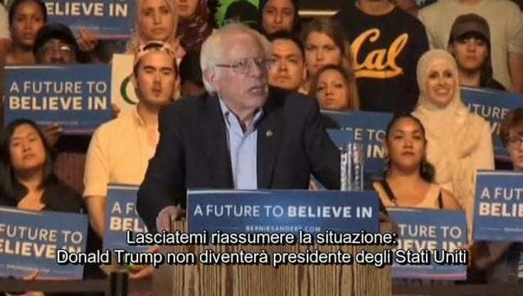 Bernie Sanders: "Ecco perché Trump non diventerà presidente"