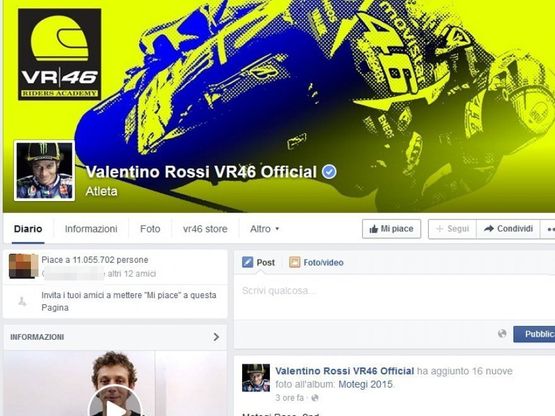 Valentino Rossi, il Mondiale dei social è già suo