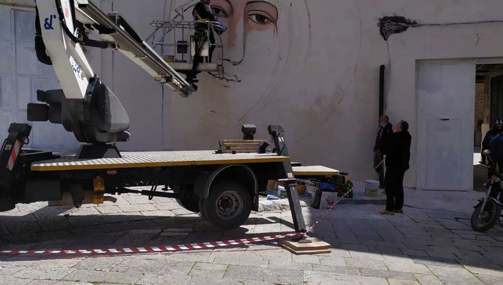 Il murales di Santa Chiara di Igor Scalisi Palminteri