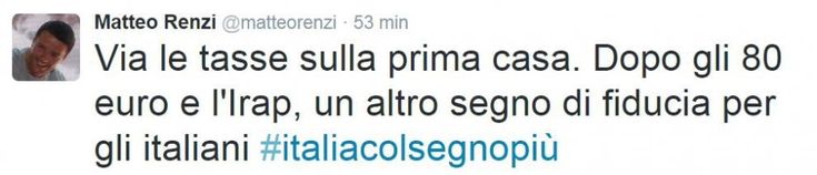 #italiacolsegnopiù: Matteo Renzi illustra la legge di stabilità su Twitter
