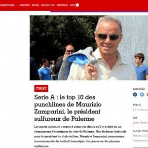 France Football sceglie le dieci frasi "mitiche" di Maurizio Zamparini