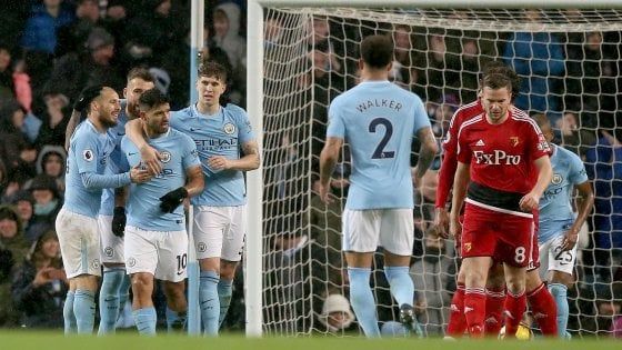 Inghilterra, il City torna subito a vincere: tris al Watford