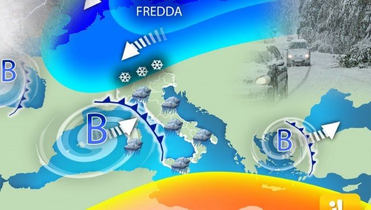 Previsioni meteo, da venerdì forte perturbazione: pioggia e neve sull'Italia