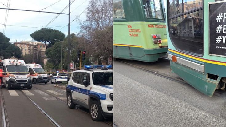 Tamponamento tra due tram in via Prenestina: dieci feriti portati in ospedale