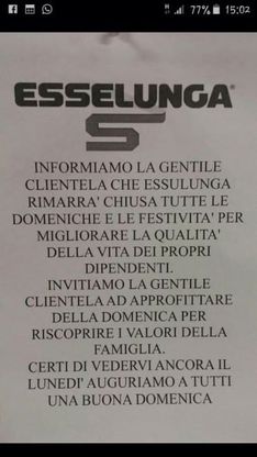 'Esselunga' chiusa la domenica: il volantino-bufala pro festività dei dipendenti