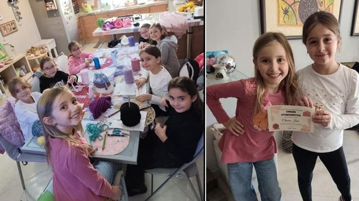 Maestra d'uncinetto a 7 anni: Amelia Ienuso tramanda l'arte delle nonne alle amichette