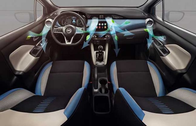 Nissan, aria più pura all’interno dell’auto