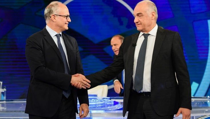 I candidati a Roma per il ballottaggio delle comunali: Roberto Gualtieri e Enrico Michetti