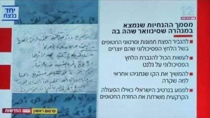 La guerra psicologica di Hamas spiegata con un pizzino attribuito al leader Sinwar: ecco perché uccide gli ostaggi