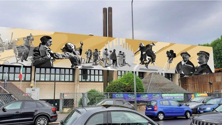 Dal volo delle scope al ritratto di Vittorio De Sica: ecco il murale che a Lambrate farà rivivere Miracolo a Milano 