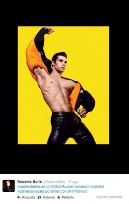 Roberto Bolle su Vogue Russia: baller&agrave; al Cremlino<em><br /></em>