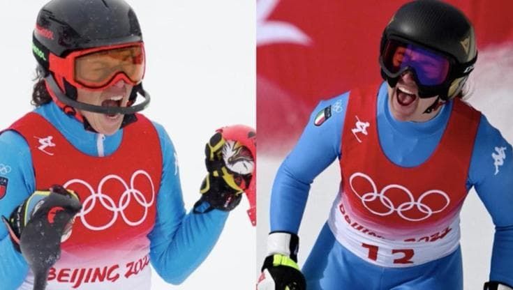 Brignone bronzo nella combinata, l'urlo di gioia all'arrivo: "Di Goggia non parlo"